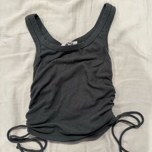 Sinched Princess Polly Army Green Top